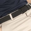 Mise au Green Ceinture & Bretelles | Ceinture Tressee Unie A Boucle Noir