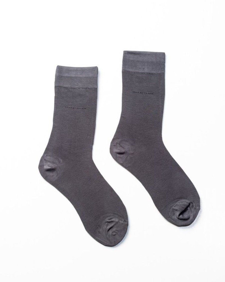 Mise au Green Chaussettes | Chaussettes Unies Bambou Gris