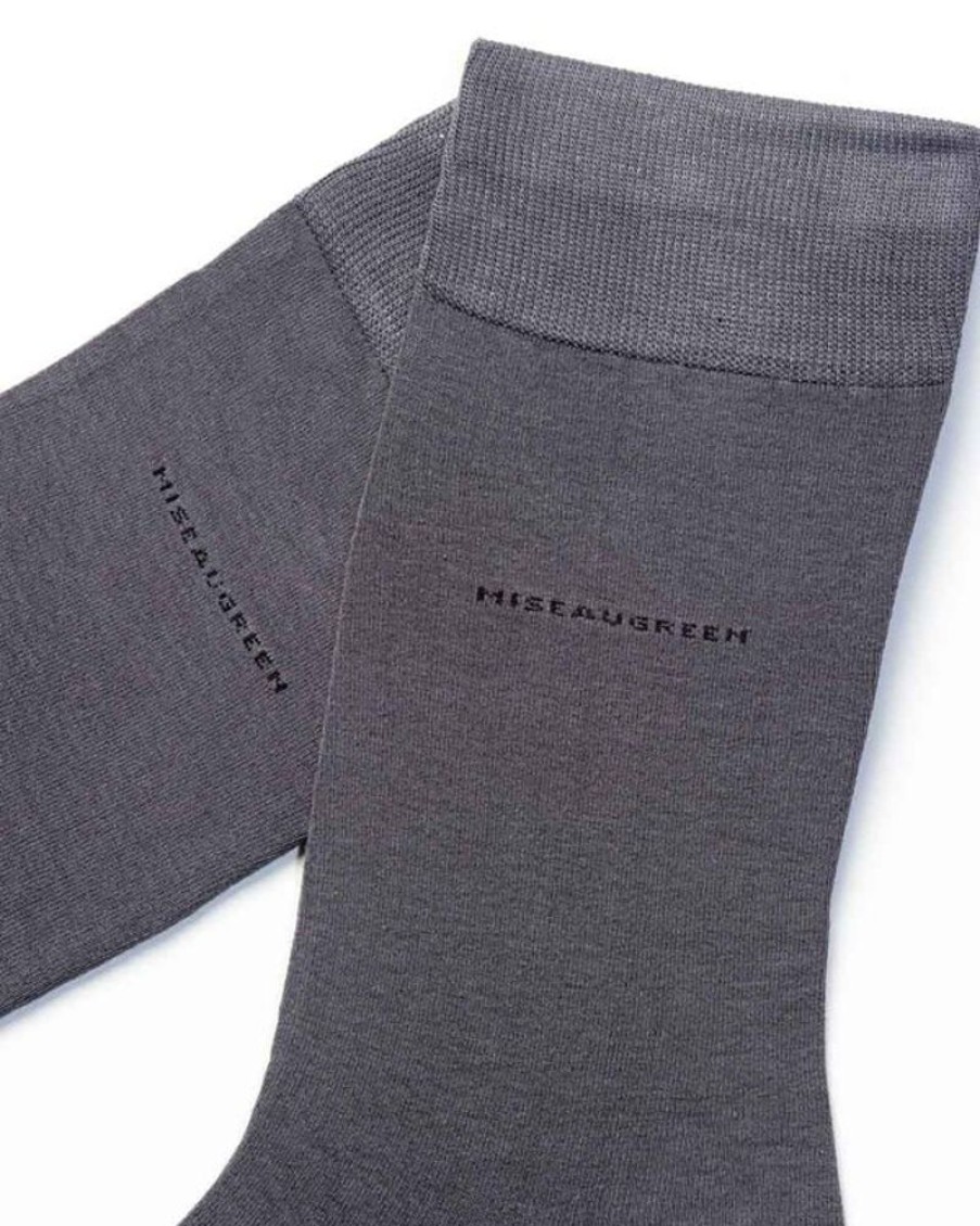 Mise au Green Chaussettes | Chaussettes Unies Bambou Gris