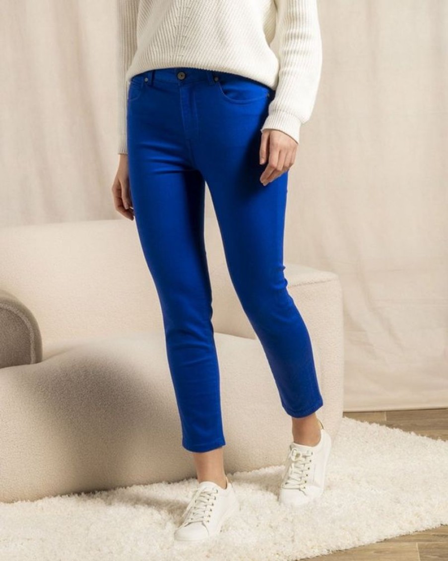 Mise au Green Pantalon & Jean | Pantalon Slim 7/8 Bleu Cobalt