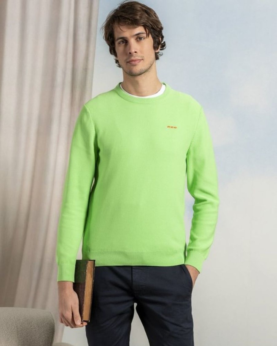 Mise au Green Pull | Pull Nid D'Abeille Vert Pomme