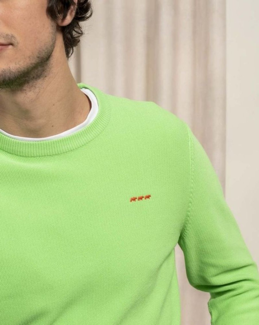 Mise au Green Pull | Pull Nid D'Abeille Vert Pomme