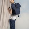 Mise au Green Sac | Sac A Dos Uni Poche Ordinateur Bretelles Ajustables Bleu Marine