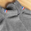 Mise au Green Chaussettes | Chaussettes Courtes Invisibles Unies Gris Clair