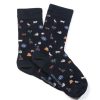 Mise au Green Chaussettes | Chaussettes Alsace Jacquard A Motifs Noir