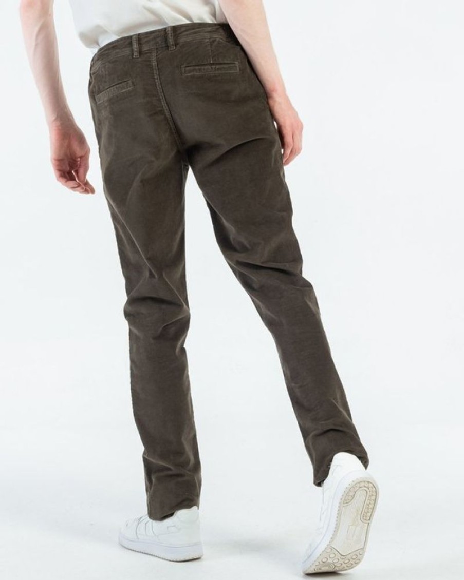 Mise au Green Pantalon & Jean | Pantalon Chino Modern Fit Velours Ceinture Elastiquee Kaki