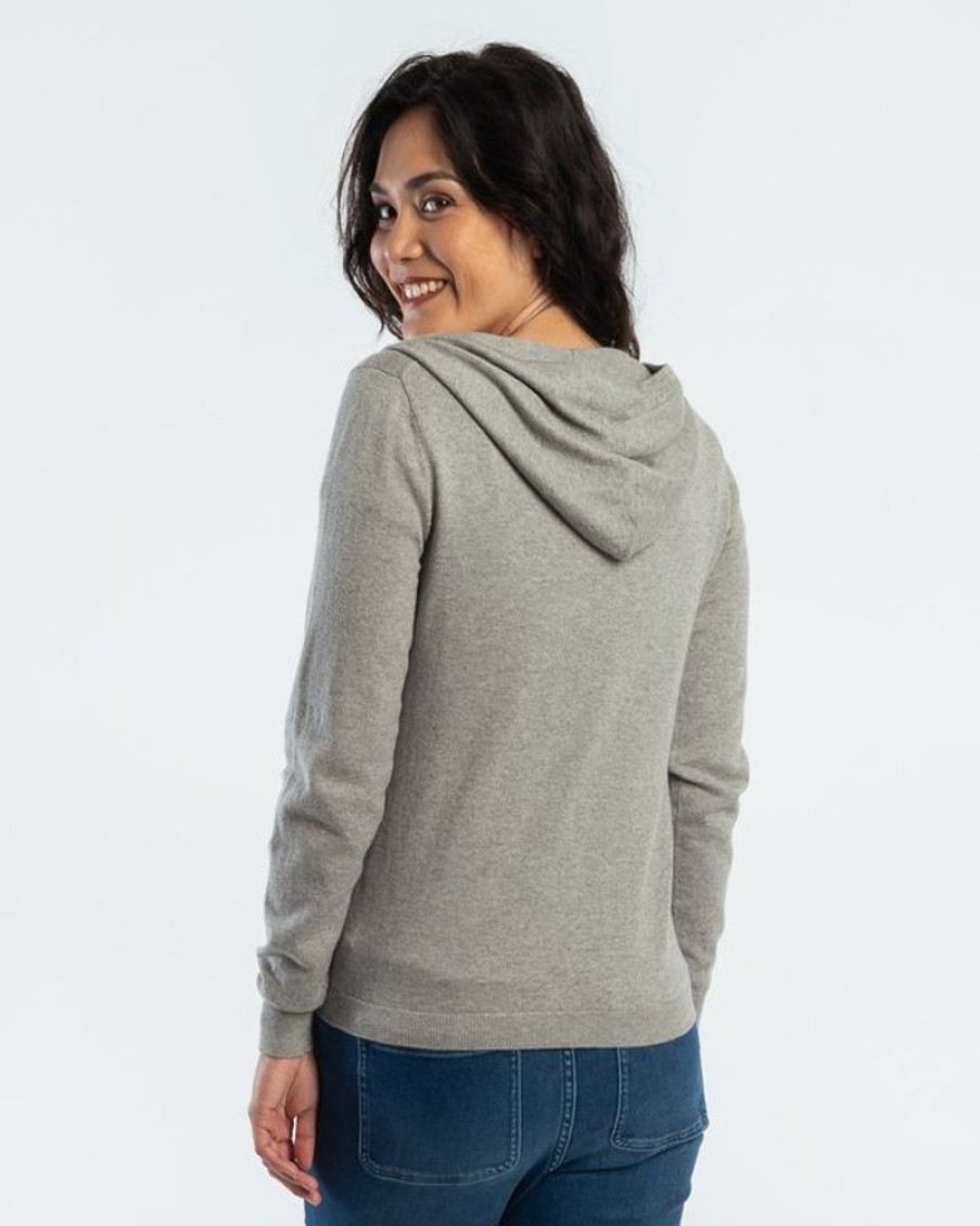 Mise au Green Pull & Cardigan | Cardigan A Capuche Gris Chine Gris Chin00C9