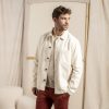 Mise au Green Veste | Veste Peintre Unie Broderie 3 Vaches En Coton Blanc