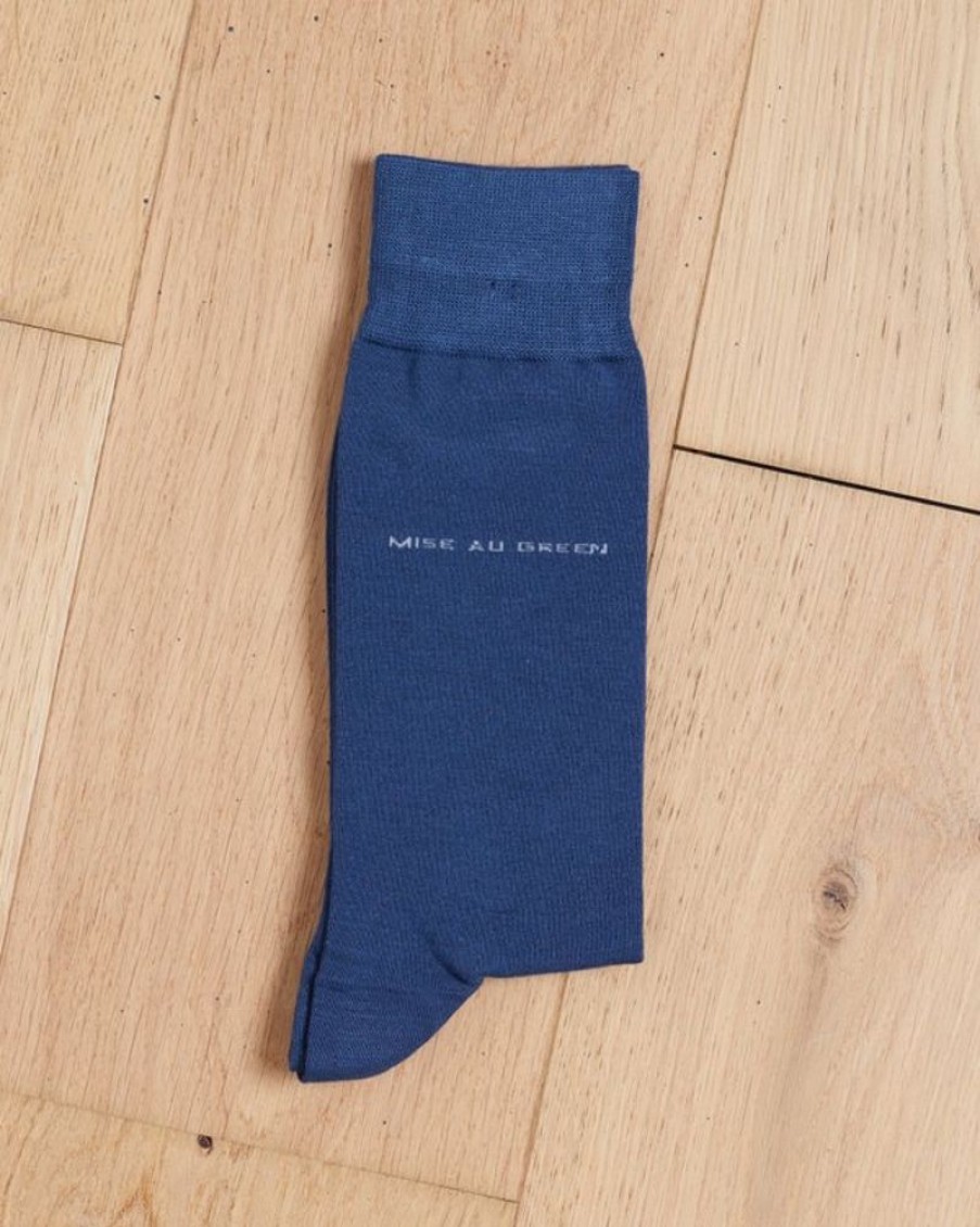 Mise au Green Chaussettes | Chaussettes Unies Bambou Indigo