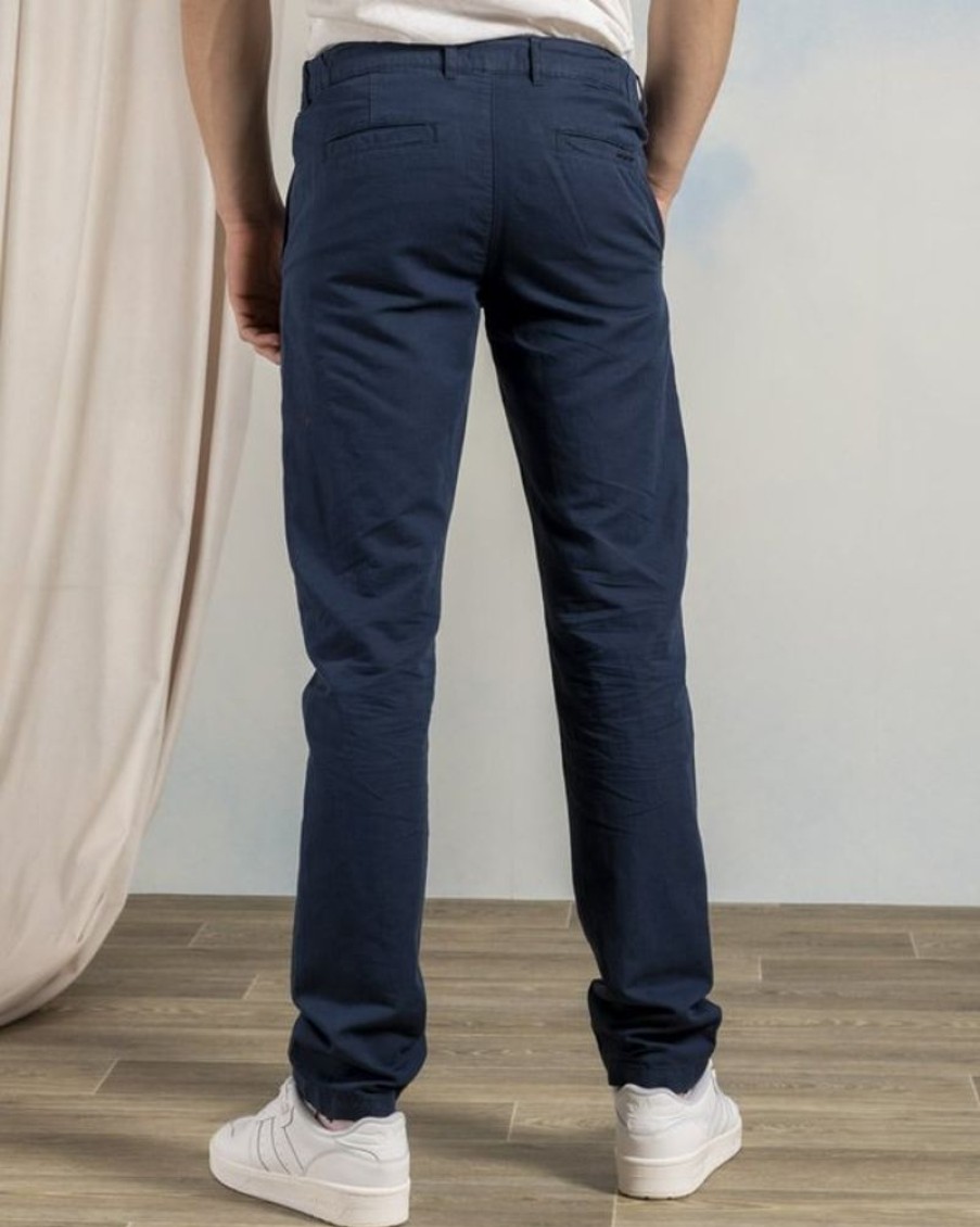 Mise au Green Pantalon & Jean | Pantalon Chino Fluide Bleu Marine