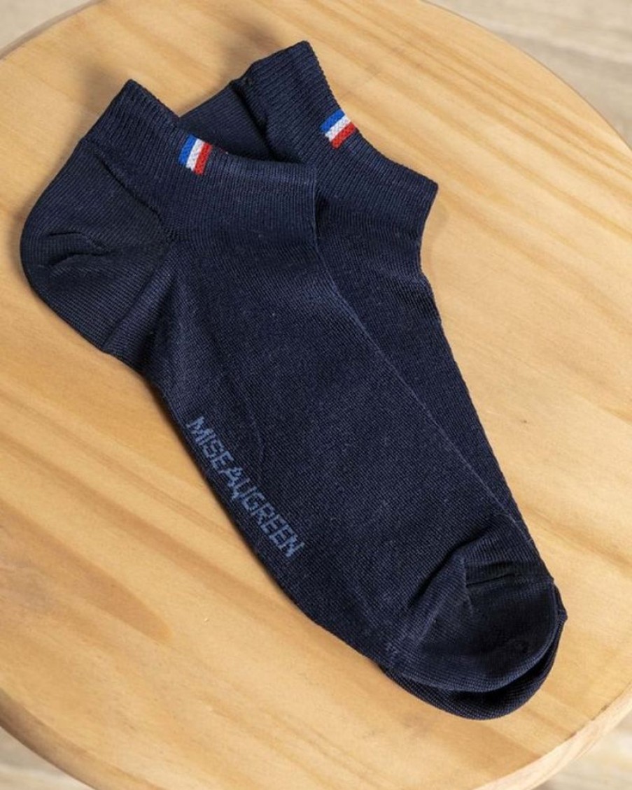 Mise au Green Chaussettes | Chaussettes Courtes Invisibles Unies Bleu Marine