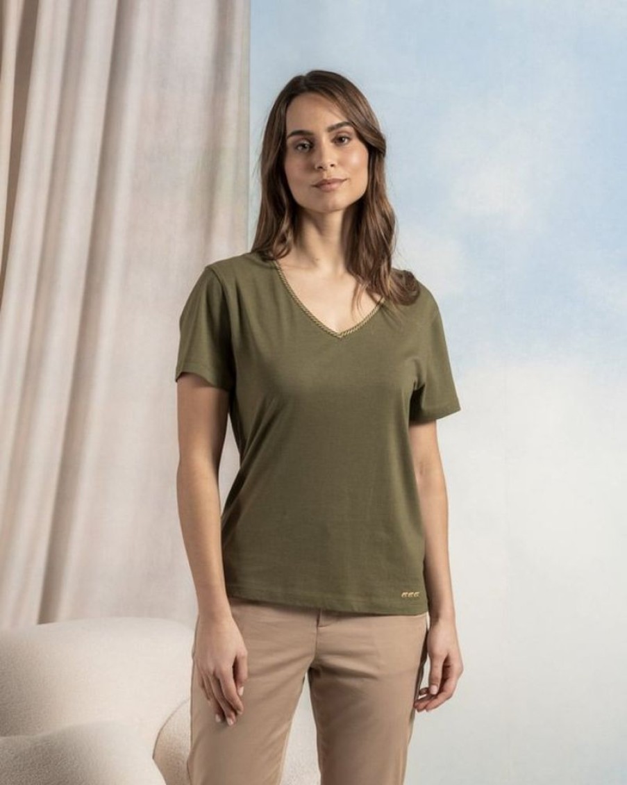 Mise au Green T-Shirt | T-Shirt Uni Kaki Fonce