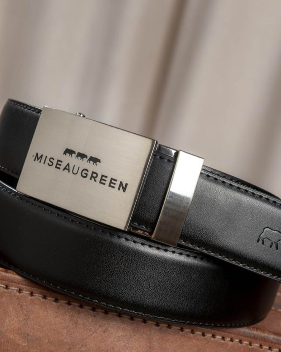 Mise au Green Ceinture & Bretelles | Ceinture Automatique En Cuir Noir