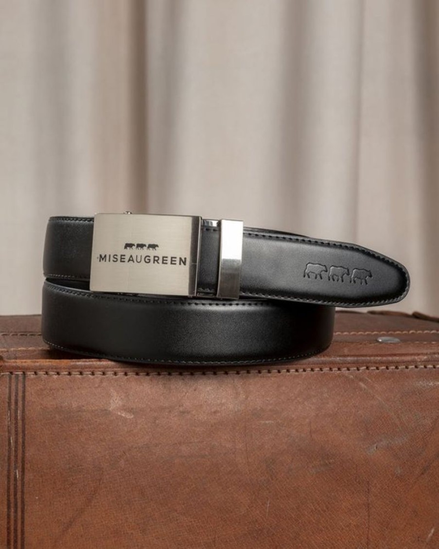 Mise au Green Ceinture & Bretelles | Ceinture Automatique En Cuir Noir