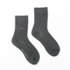 Mise au Green Chaussettes | Chaussettes Unies Broderie 3 Vaches Gris Chine Gris Chin00C9