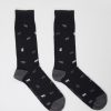 Mise au Green Chaussettes | Chaussettes Jacquard Motifs Petites Vaches Noir