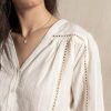 Mise au Green Chemisier & Tunique | Chemise Detail Jour Echelle Blanc