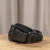 Mise au Green Ceinture & Bretelles | Ceinture Tressee Unie A Boucle Gris Clair