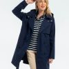 Mise au Green Manteau & Doudoune | Parka Trench Unie Bleu Marine