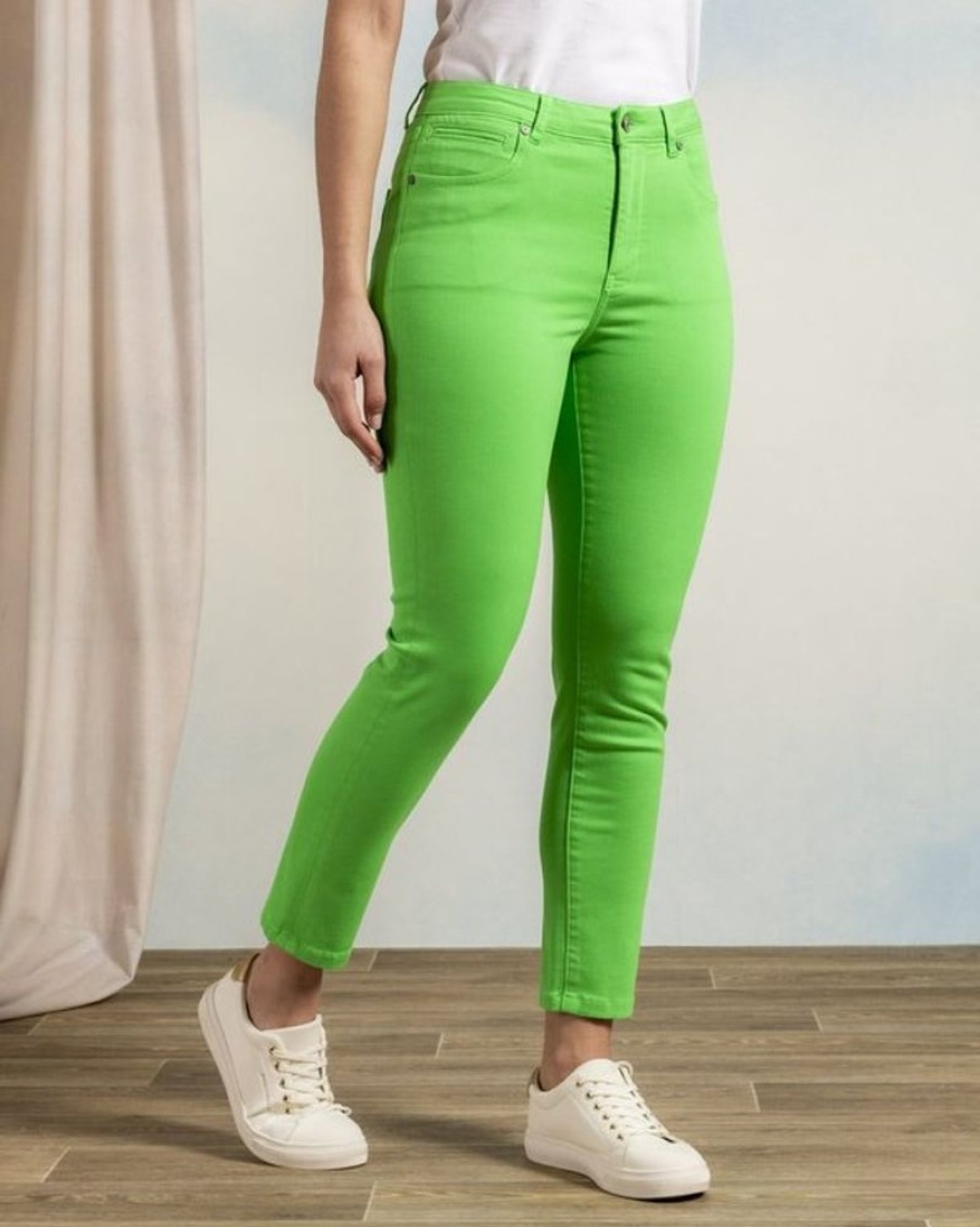 Mise au Green Pantalon & Jean | Pantalon Slim 7/8 Vert Anglais