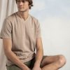 Mise au Green T-Shirt | T-Shirt Col V Uni Naturel