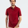 Mise au Green Polo | Polo Uni Mercerise Broderie Trois Vaches 100% Coton Bordeaux