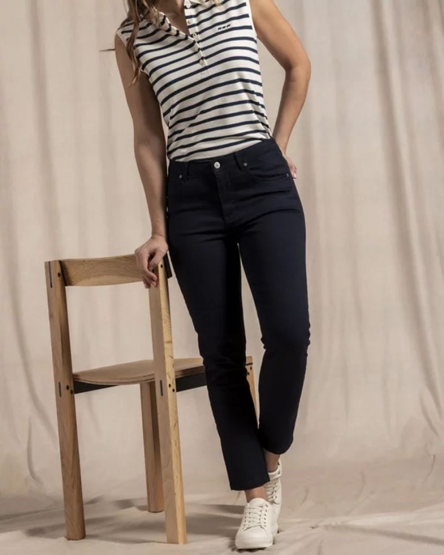 Mise au Green Pantalon & Jean | Pantalon Slim 7/8 Bleu Marine