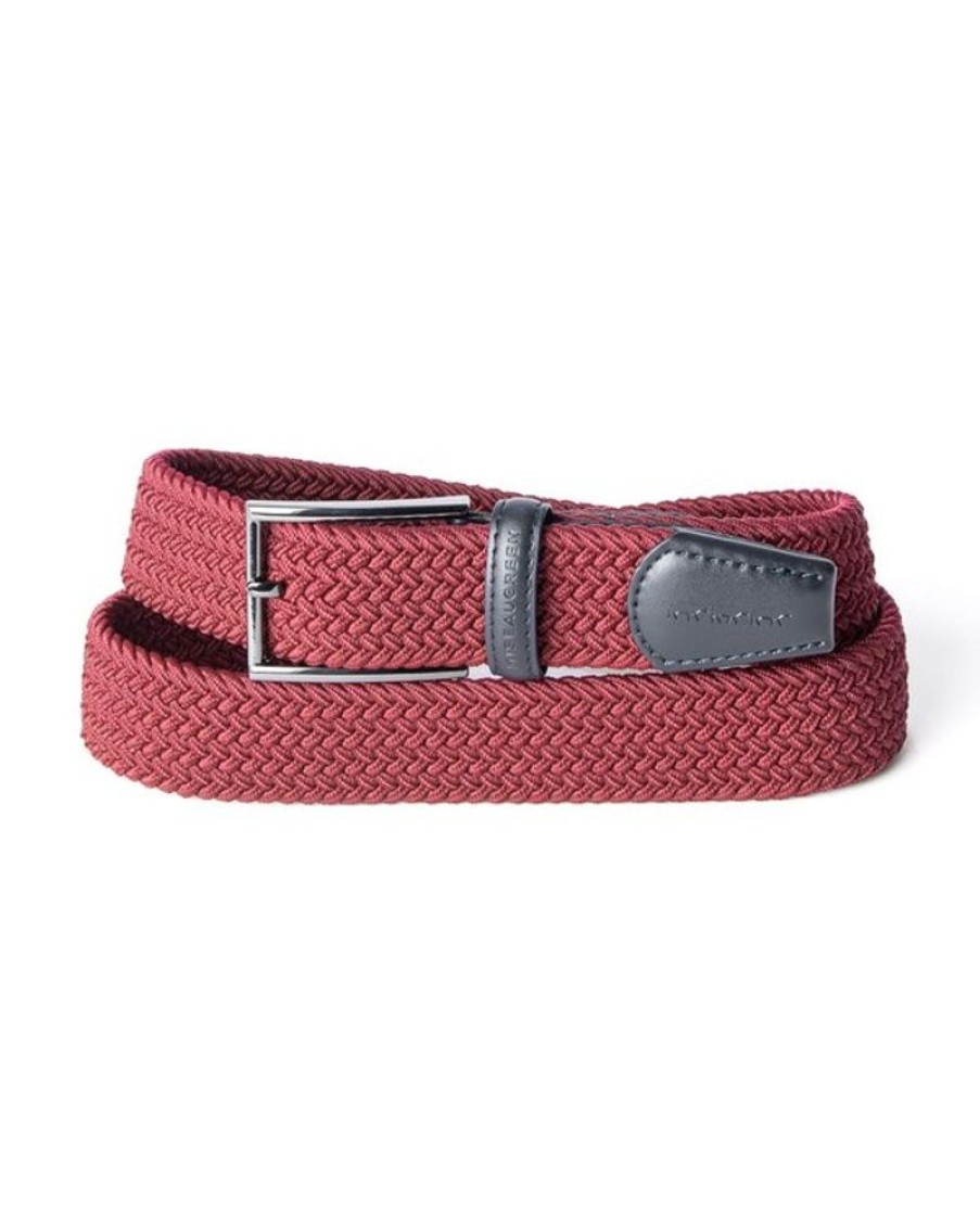 Mise au Green Ceinture & Bretelles | Ceinture Tressee Unie A Boucle Bordeaux