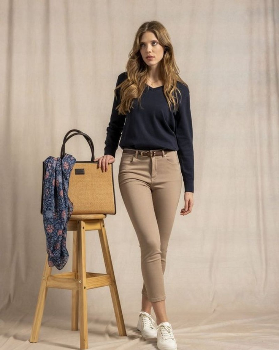 Mise au Green Pantalon & Jean | Pantalon Slim 7/8 Beige