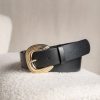 Mise au Green Ceinture | Ceinture Signature Avec Boucle Travaillee Noir