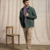 Mise au Green Veste | Veste Peintre Unie Broderie 3 Vaches En Coton Colvert