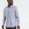 Mise au Green Chemise | Chemise Regular Fit Manches Longues A Carreaux En Coton Carreaux Gris