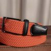 Mise au Green Ceinture & Bretelles | Ceinture Tressee Unie A Boucle Orange