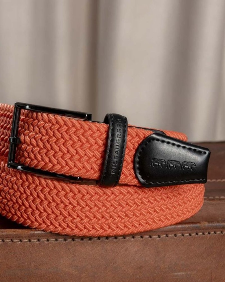 Mise au Green Ceinture & Bretelles | Ceinture Tressee Unie A Boucle Orange