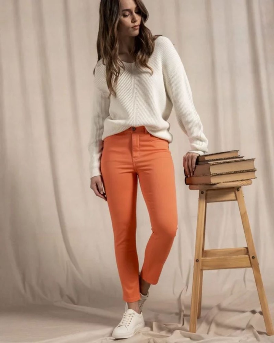 Mise au Green Pantalon & Jean | Pantalon Slim 7/8 Corail