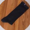 Mise au Green Chaussettes | Chaussettes Unies Cotelees En Fil D'Ecosse Anthracite