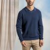 Mise au Green Pull | Pull Col Polo Maille Structuree Indigo