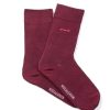 Mise au Green Chaussettes | Chaussettes Unies Broderie 3 Vaches Bordeaux